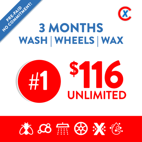 prepaid: 3 months #1 wash, wheels, wax (model 1)