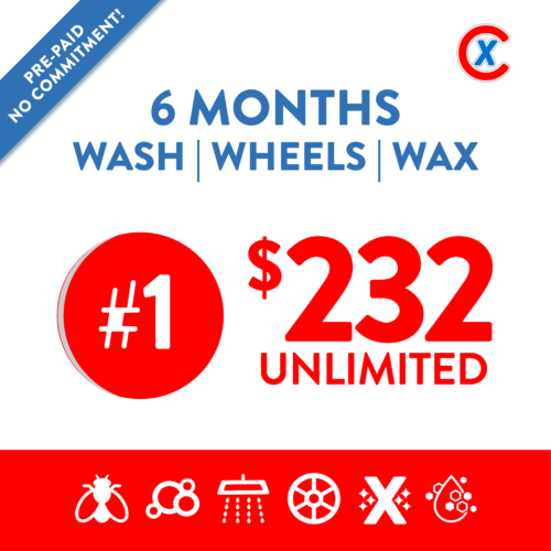 prepaid: 3 months #1 wash, wheels, wax (model 1)