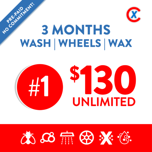 prepaid: 6 months #2 wash, wheels (model 3)