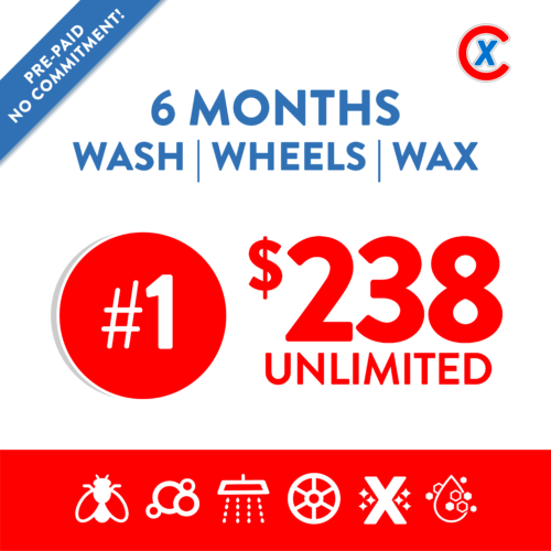 prepaid: 6 months #2 wash, wheels (model 5)