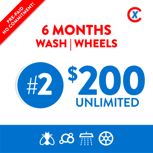 prepaid: 6 months #2 wash, wheels (model 5)