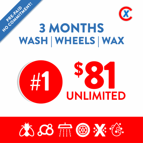 prepaid: 3 months #1 wash, wheels, wax (model 1)