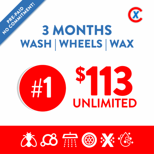 prepaid: 3 months #1 wash, wheels, wax (model 1)