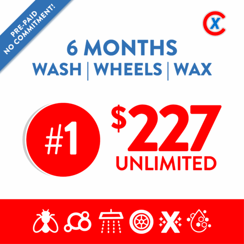 prepaid: 6 months #1 wash, wheels, wax (model 5)