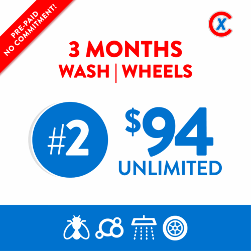 prepaid: 3 months #1 wash, wheels, wax (model 1)